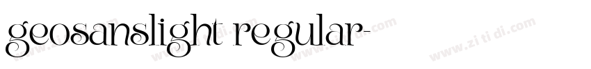 geosanslight regular字体转换 geosanslight regular字体转换